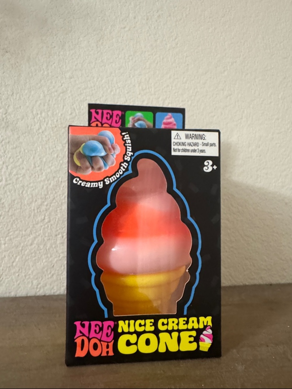 Nee Doh Nice Cream Cone Squishy Fidget Sensory Toy Orange Ice Cream - Viral Toys